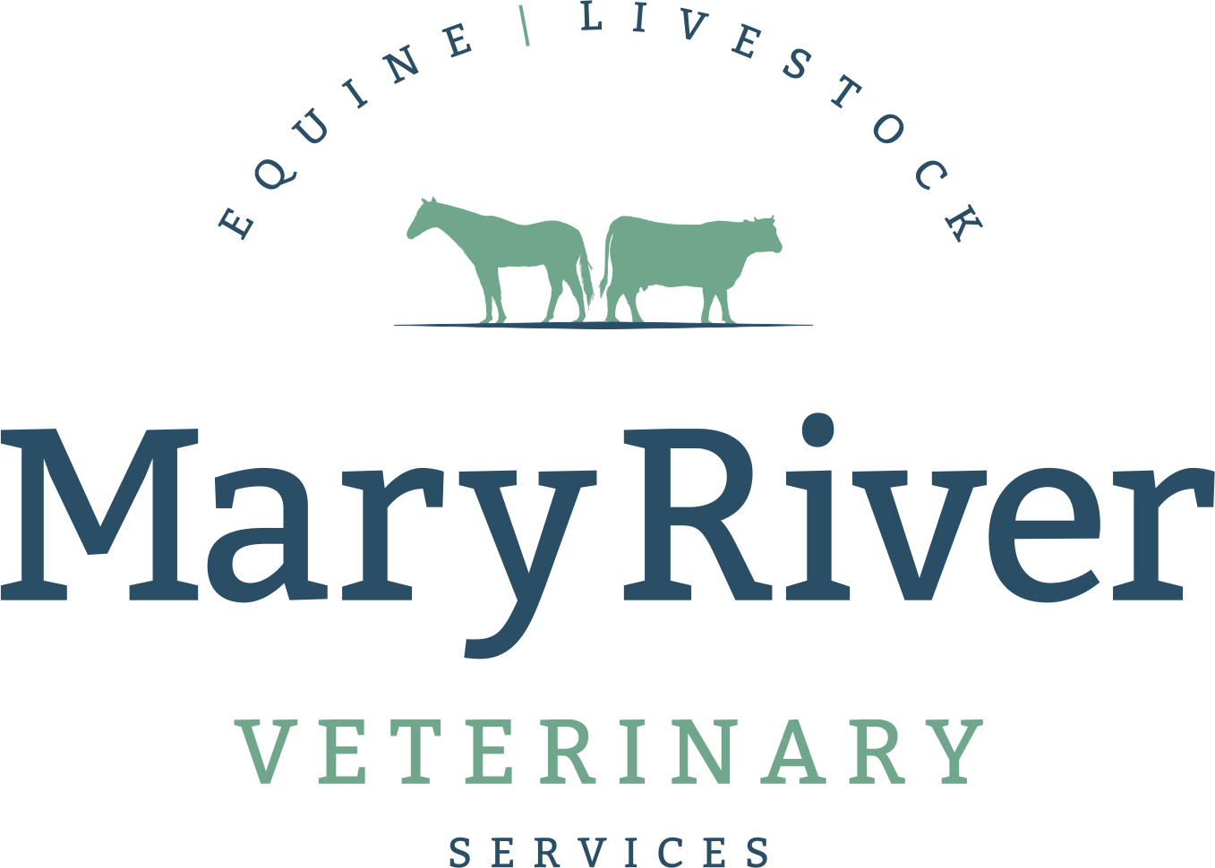 Mary River Veterinary Vet Services horses, beef, dairy cattle, sheep, goats, alpacas, pigs _ logo _ medium